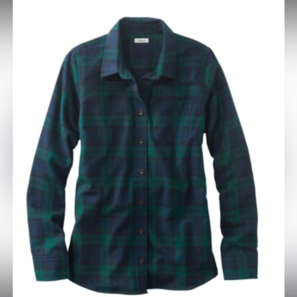 LL Bean Scotch plaid flannel Large Tall ‘Black Watch’